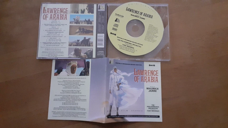 CD Maurice Jarre (Composer) Lawrence of Arabia - Complete Score SILVA 1989 SES - Bild 1 von 1
