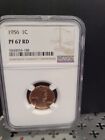 1956 1C Lincoln Cent NGC PF67 RD 