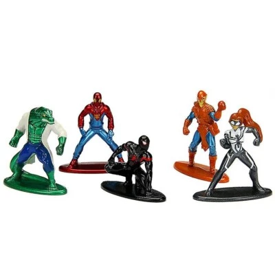 Marvel Spider-Man Nano Metalfigs Paquete de 5 Die-Cast con 2 Figuras Exclusivas Foto 1 de 2