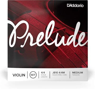 D'Addario J810 4/4M Prelude Violin String Set, 4/4 Scale, Medium Tension - Image 1 of 3