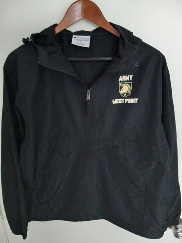 Champion Men's 1/2 Zip Army Black Knights S/S Windbreaker Jacket Size Small Cover