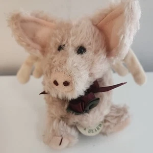 Boyds Bears PIG Angel Plush Ornament Wings Pigs Fly Roses with Tag - Picture 1 of 14