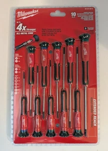 Milwaukee 48-22-2612 Präzisions-Schraubendreher-Set, 10-teilig, Kunststoff/Stahl - NEU - Bild 1 von 3