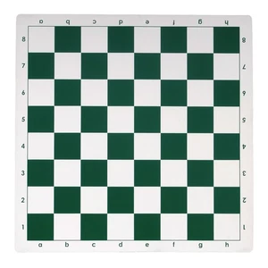 WE Games Tournament Roll Up Vinyl Chess Board - Green - 20 in. - Picture 1 of 5
