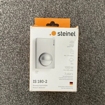 Steinel IS180-2 Stainless Steel Effect PIR Sensor 603618 - Image 1 of 2