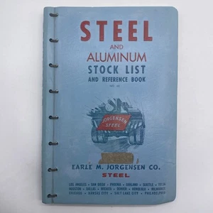 Vtg 1968 Steel Aluminum Stock List And Reference Book by Jorgensen Parts Catalog - Picture 1 of 4