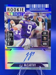 2024 Panini Contenders Optic Rookie Ticket RPS Auto Blue /75 JJ McCarthy RC - Bild 1 von 7