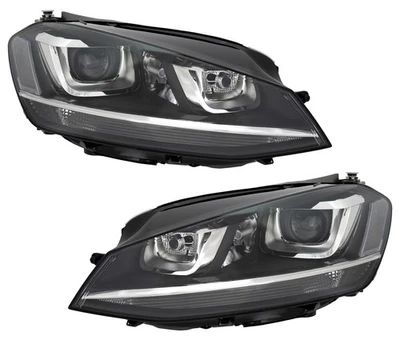 Scheinwerfer für VW Golf 7 2012-2017 5G Chrom Bi-Xenon D3S H7 LWR links + rechts - Bild 1 von 4