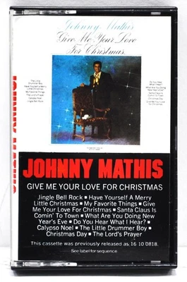 JOHNNY MATHIS  "Give Me Your Love For Christmas"   Cassette  Columbia  3CT 9923 - Image 1 of 4