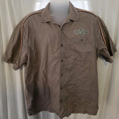 Harley-Davidson Garage Shop Shirt Embroiderd Mens Size XL  - Image 1 of 4