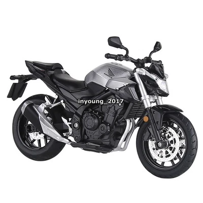 1/12 Honda CB400F Motorcycle Model Diecast Toy Car Boys Toys Kids Gifts Silver - Image 1 of 4