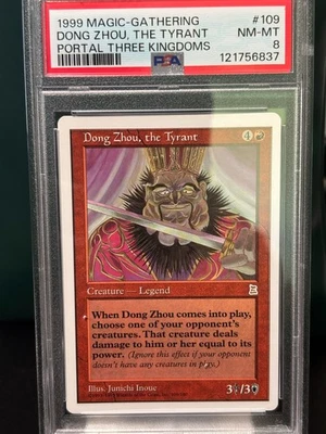 Dong Zhou, the Tyrant Portal Three Kingdoms Regular P3K PSA 8 Magic MTG 1999 - Image 1 of 2