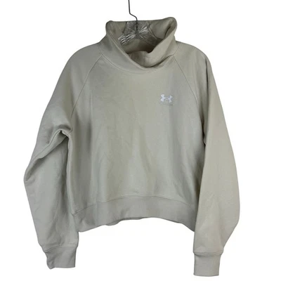 Sudadera Under Armour para mujer talla mediana blanca crema calce suelto nueva con etiquetas Foto 1 de 4