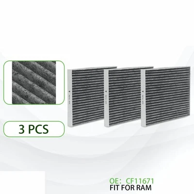 Filtro de ar 68318365AA CF11671 3XCabin para Ram1500 2500 3500 4500 5500 2016-2023  - Imagem 1 de 4