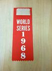 Vintage 1968 World Series Baseball Ribbon For Pinback Detroit Tigers St Louis