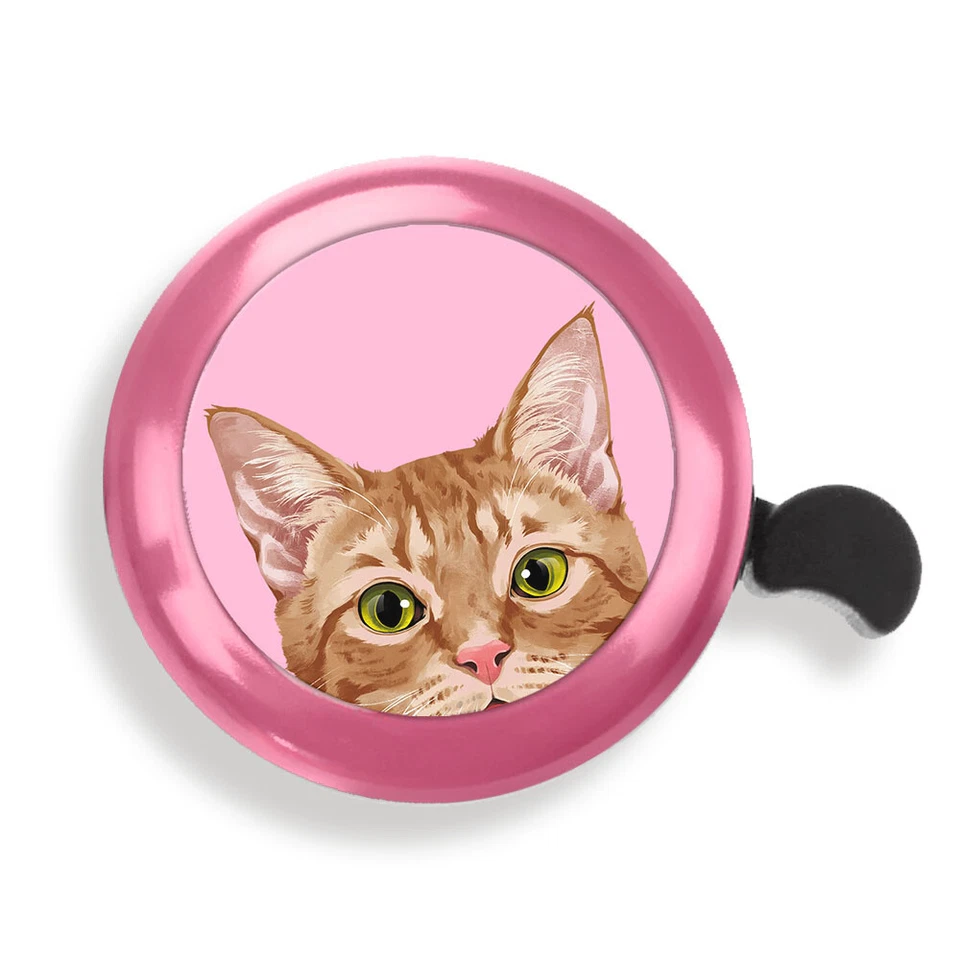 Campana de bicicleta de aluminio rosa campana de bicicleta anillo de alarma manillar de ciclismo alarma Foto 1 de 1