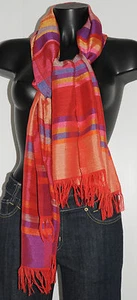 Stola Schal Mehrfarbig Franse 182x63 CM Sehr Guter Zustand - Bild 1 von 2