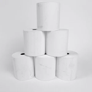 Rollo de papel térmico para recibos de 3-1/8" x 230' blanco POS cinta para caja registradora paquete de 6 - Imagen 1 de 2