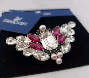 Broche Mariposa Perlas Rosa Cristal Swarovski Blanco PVP £135 Limitado Retirado - Imagen 1 de 5