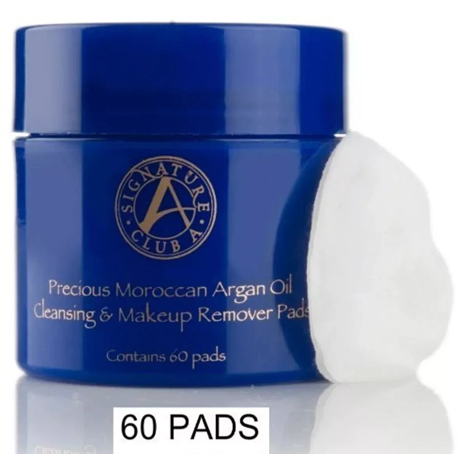 New Signature Club Precious  Argan Oil Cleansing Makeup Remover Pads 60 - Image 1 of 1