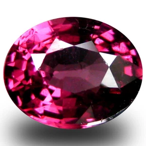 1.09 ct AAA+ Amazing Oval Shape (7 x 6 mm) Pinkish Red Rhodolite Garnet Gemstone - Picture 1 of 1