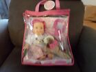 LITTLE DREAMS BABY DOLL & MY PUPPY SET CARRY BAG & STRIPED DIAPER BAG  CITITOY