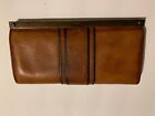 Fossil Chestnut Brown Kayla Leather Wallet Billfold Accordion Style Clasp