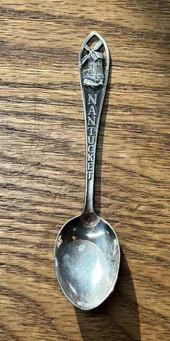 Nantucket Cutout Sterling Demitasse Souvenir Spoon Cover
