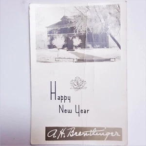 Antique REAL PHOTOGRAPH POSTCARD RPC 1937 Cheyenne Wells Colorado Building Snow  - Picture 1 of 2