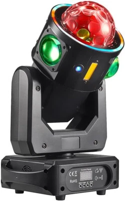 Moving Head DJ RGBW 360°Rotation Stage Light DMX 512 with Sound Activation - Image 1 of 2
