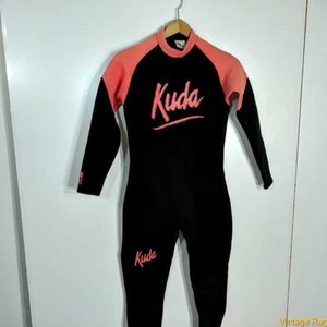 KUDA England 3.0 mm L/S Wetsuit Long John Wet Suit Mens M neoprene Black/orange - Picture 1 of 5
