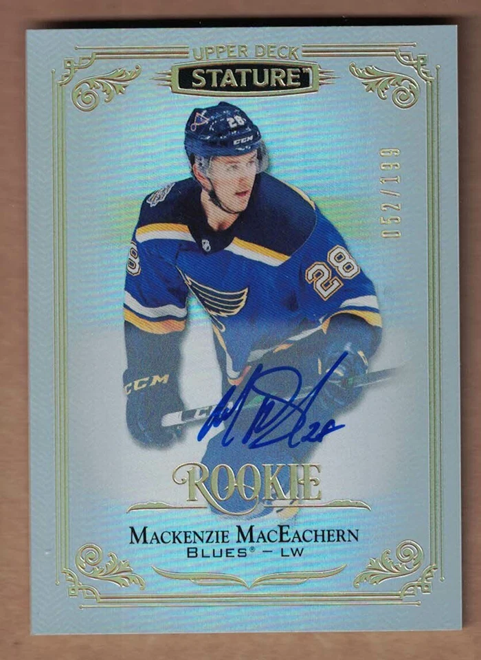 2019-20 UPPER DECK STATURE AUTOGRAPHS #121 MACKENZIE MACEACHERN #52/199 - Image 1 of 1
