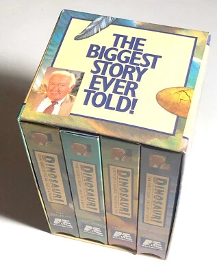 Walter Cronkite A&E Dinosaur Tale of a Tooth Bone Egg Feather VHS Box Set of 4 - Image 1 of 4