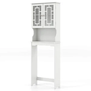 Bathroom Over the Toilet Door Storage Cabinet Spacesaver Tower Organizer White - Picture 1 of 10