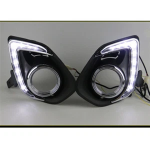 2x Coprifendinebbia Paraurti Anteriore LED DRL Daytime Running per Mitsubishi ASX 13-15 - Foto 1 di 4
