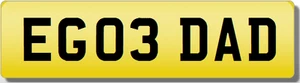 EG EGO DADDY DAD FATHER PRESENT  Private Cherished Registration Number Plate - Picture 1 of 1
