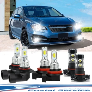 For Subaru Impreza 2012-2016 Combo 6x LED Headlight Hi Low Fog Light Bulbs - Picture 1 of 12