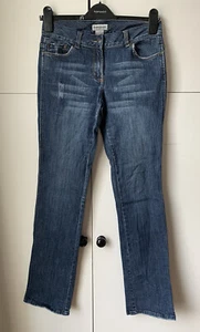WAREHOUSE women's lightly distressed mid blue skinny jeans UK 8 low rise Y2K - Picture 1 of 5