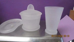 Umbra Bathroom Vanity Set 3pc, Clear Frosted - Picture 1 of 8