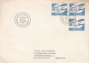 1961 Sweden FDC cover 10th Anniversary SAS - Picture 1 of 2