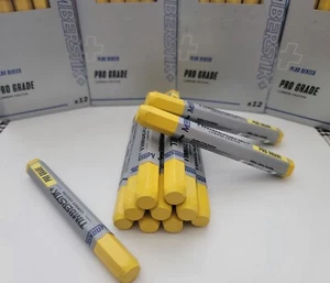 Markal 80381 Lumber Crayon, Large Tip, Yellow Color, 12 pack - Picture 1 of 8