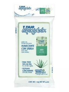 1 x T.Taio Esponjabon Seife Humectante Sabila Aloe Vera Schwamm Bar Dunkle Flecken 4oz - Bild 1 von 2