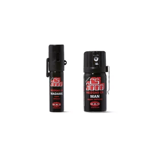 2 Stück CS 3000 Tränengasspray Madame 18 ml + Man 40 ml KO Spray mit Metallclip - Bild 1 von 10
