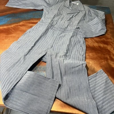 VTG Walls Master Made USA Coveralls 42 Cotton Boiler Suit Stripe Mechanic - Image 1 of 4