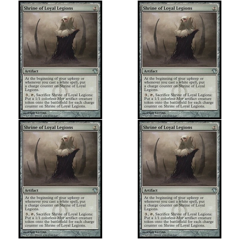 4 x SHRINE OF LOYAL LEGIONS NM Modern Event Deck MTG Grey - Artifact Unc - Image 1 of 1