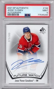 2021-22 SP Authentic Future Watch Autographs #134 Jesse Ylonen PSA 9 - Foto 1 di 1