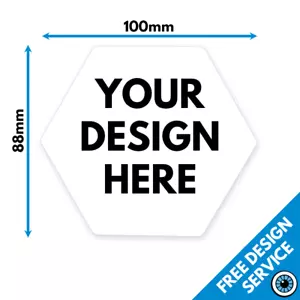 Posavasos Impresos Personalizados • Brillo Hexágono Bebidas Personalizadas Logo Imagen Foto - Imagen 1 de 6