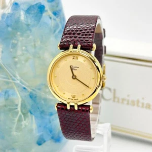 Christian Dior Quartz Watch Gold Tone 13.5-17.5cm Strap Used From Japan - Picture 1 of 10