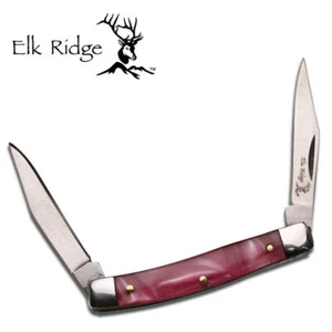 New Elk Ridge ER-211PK Pink Gentleman's 2 Blade Pocket Folder Folding EDC Knife - Picture 1 of 1