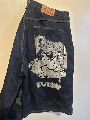 Vintage Evisu Denim Jean Shorts Size 44 - Image 1 of 4